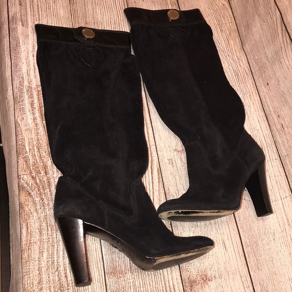 Michael Kors Suede Black Boots Size 6.5M - Picture 3 of 8